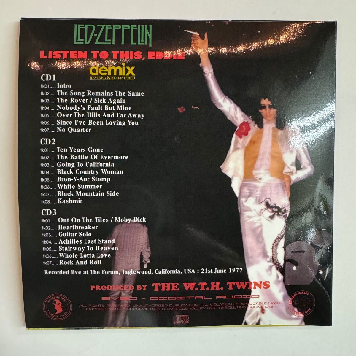 LED ZEPPELIN / LISTEN TO THIS, EDDIE “DEMIX” Pro Use Only Cover (3CD)