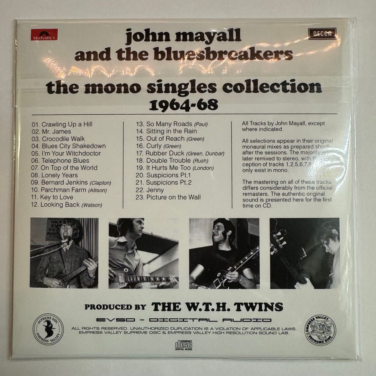 JOHN MAYALL AND THE BLUESBREAKERS / THE MONO SINGLES COLLECTION 1964-68 (1CD)