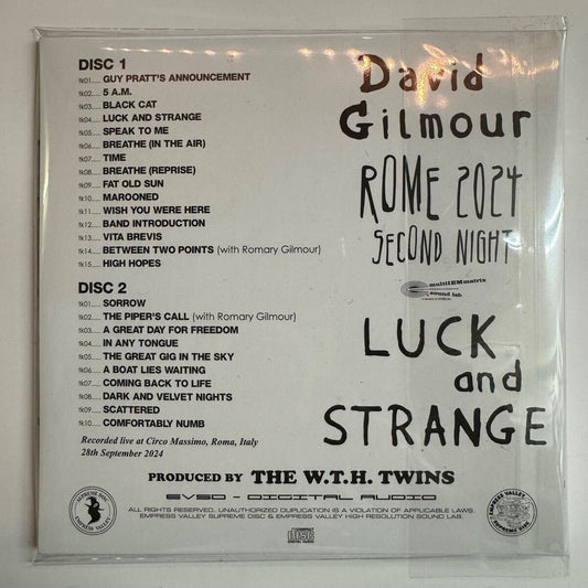 DAVID GILMOUR / ROME 2024 SECOND NIGHT (2CD)