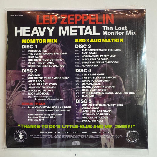 LED ZEPPELIN / HEAVY METAL La mezcla del monitor perdido (5 CD)