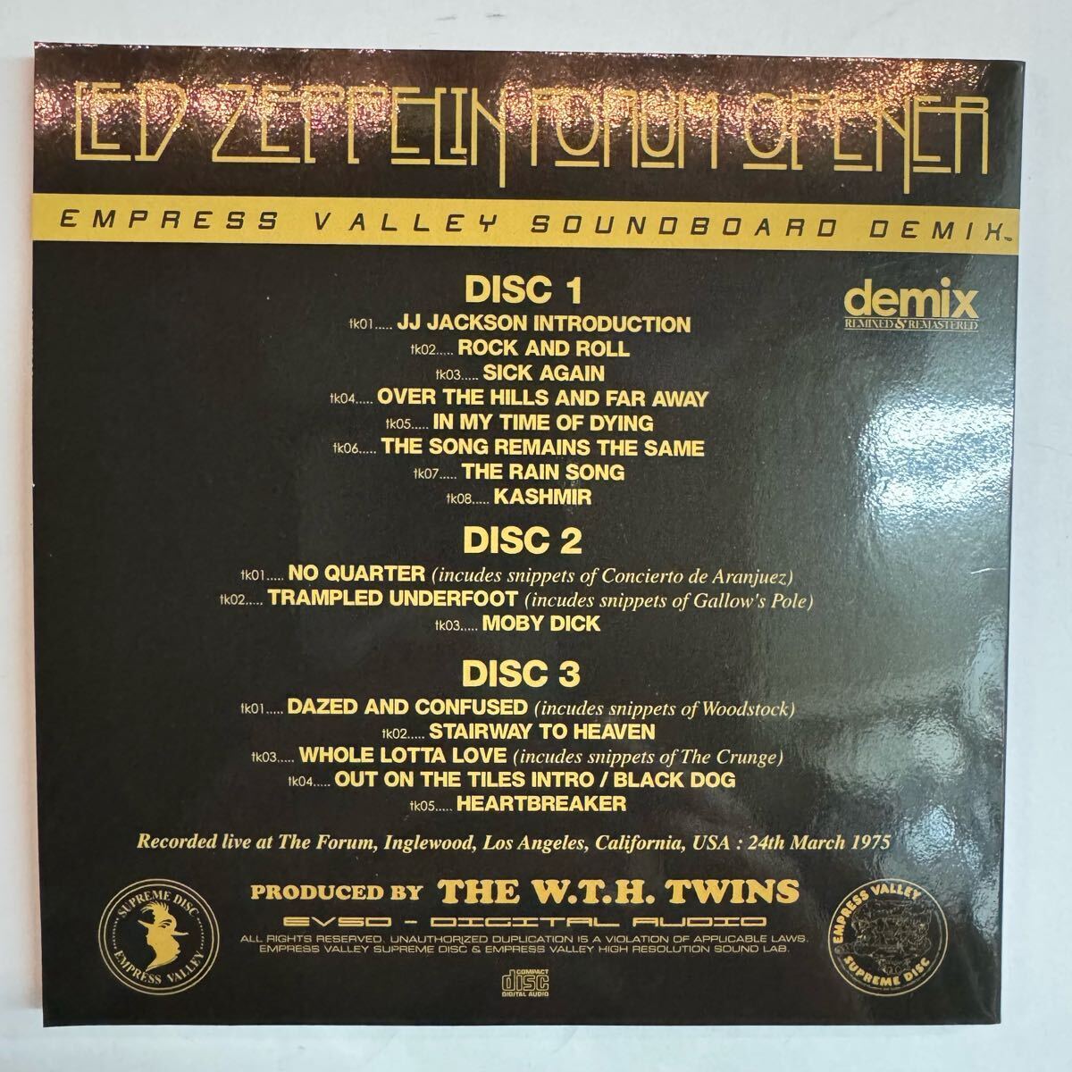 LED ZEPPELIN / FORUM OPENER SPECIAL BOX (12CD BOX) 1975 LA Forum 1st Night 4 ver. Pro Use Only Box Set!