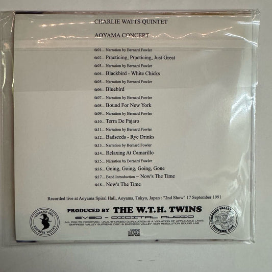 CHARLIE WATTS QUINTET / AOYAMA CONCERT (1CD)