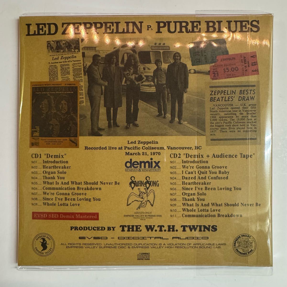 LED ZEPPELIN / Pb DEMIX (2CD + Photo Book) Pure Blues Vancouver in 1970