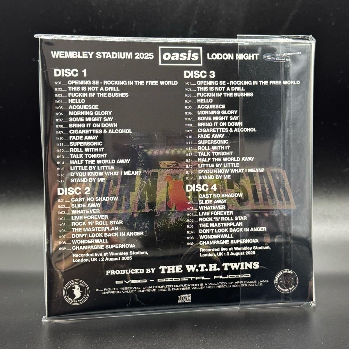 OASIS / WEMBLEY NIGHTS FOREVER Limited Version (4CD+BONUS BOX) Empress Valley IEM SOUNDBOARD
