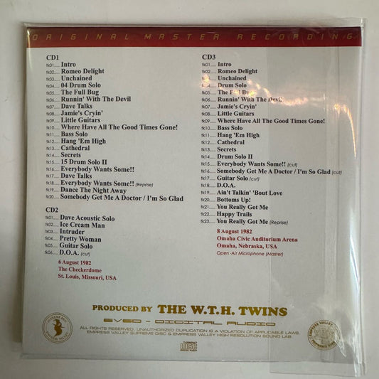 VAN HALEN / ST. LOUIS NIGHT (3CD) SOUNDBOARD Empress Valley New