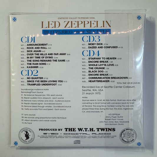 LED ZEPPELIN / BLITZKREIG SOBRE SEATTLE (4 CD)
