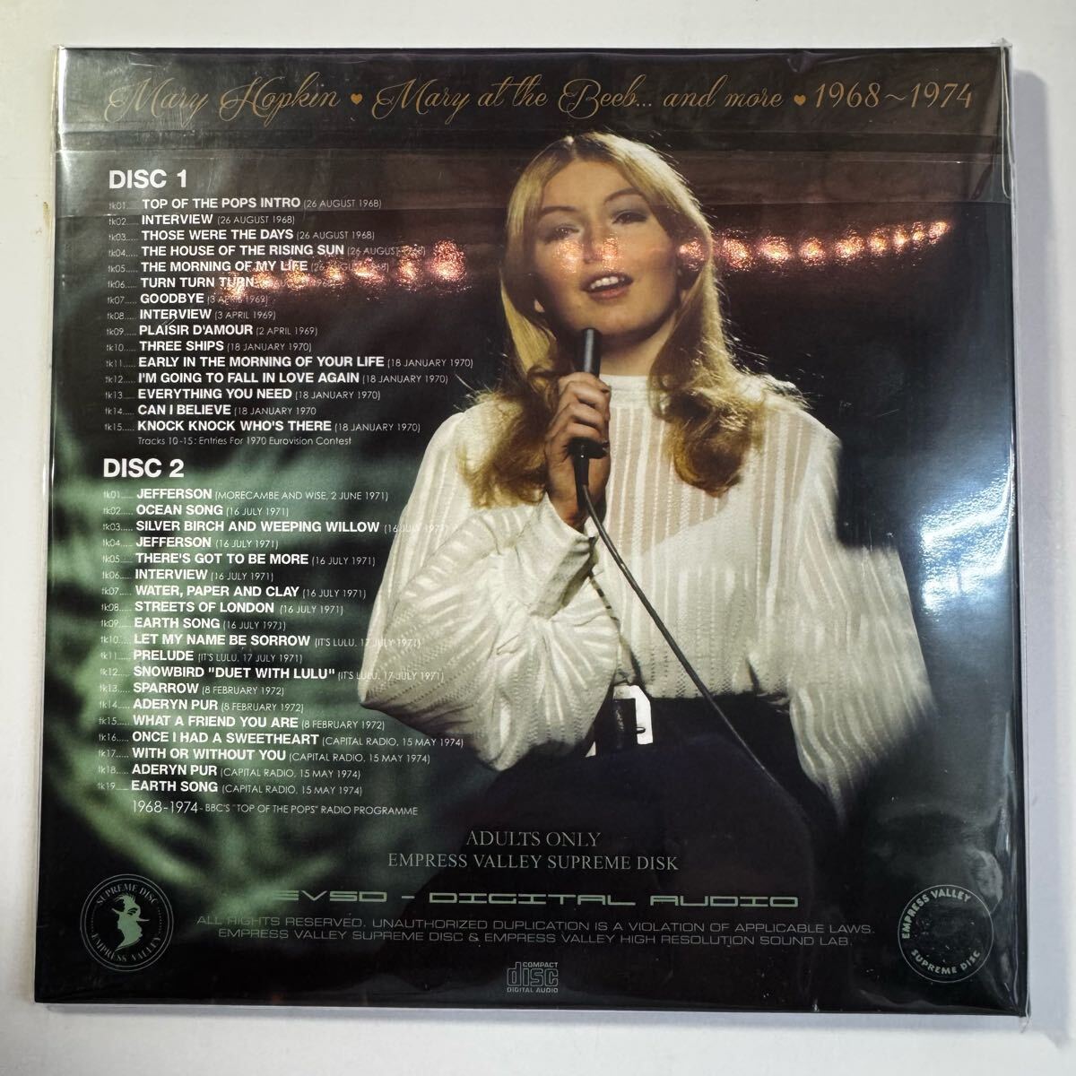 Mary Hopkin / Mary At The Beeb ... And More 1968 - 1974 (2CD )Beautiful 7-inch Cover