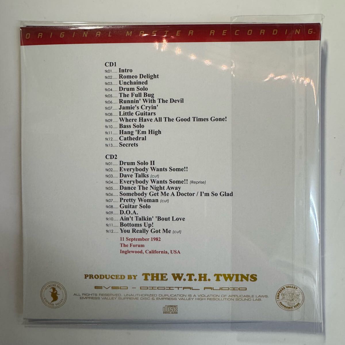 VAN HALEN / Detroit Ritchfield Phoenix Inglewood 1982 SOUNDBOARD 4 NIGHT SET (8CD) Empress Valley New!