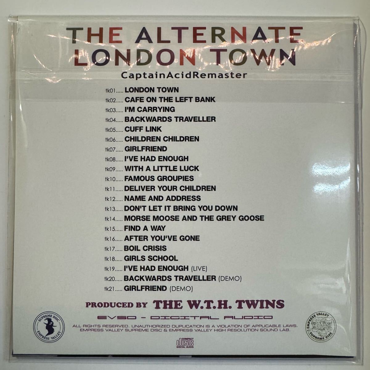 PAUL McCARTNEY / THE ALTERNATE LONDON TOWN captain acid remaster (1CD)