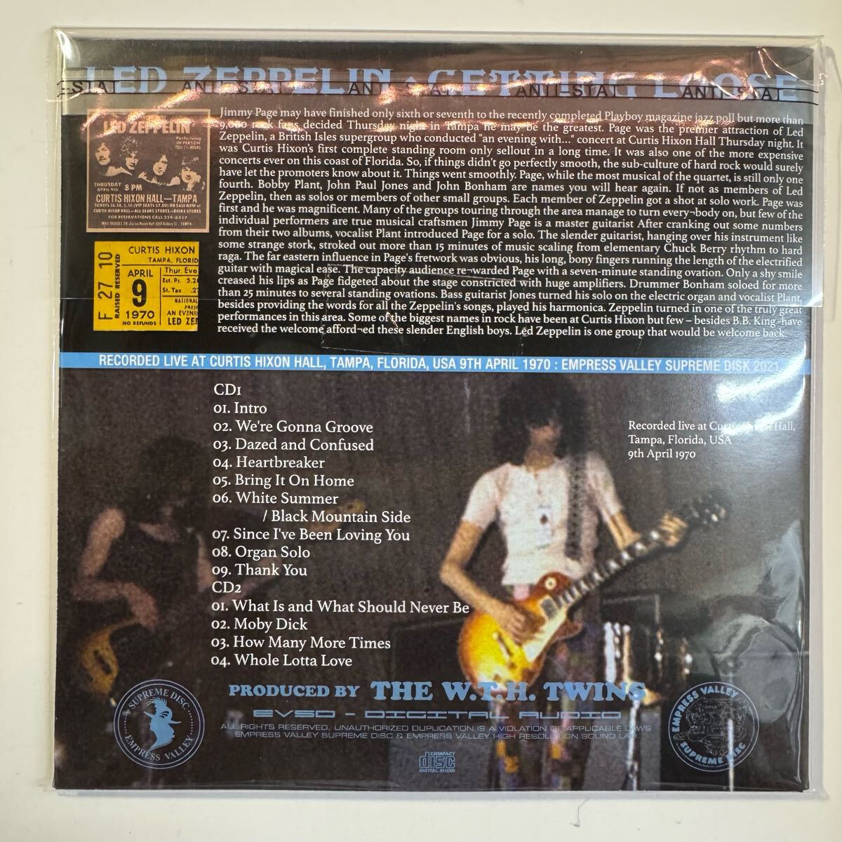 LED ZEPPELIN / GETTING LOOSE CURTIS HIXON HALL (2CD)