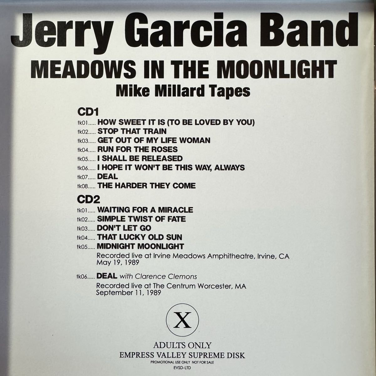 JERRY GARCIA BAND / MEADOWS IN THE MOONLIGHT (2CD)