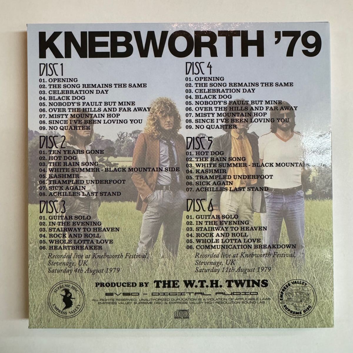 LED ZEPPELIN / KNEBWORTH '79 (6CD) Empress Valley
