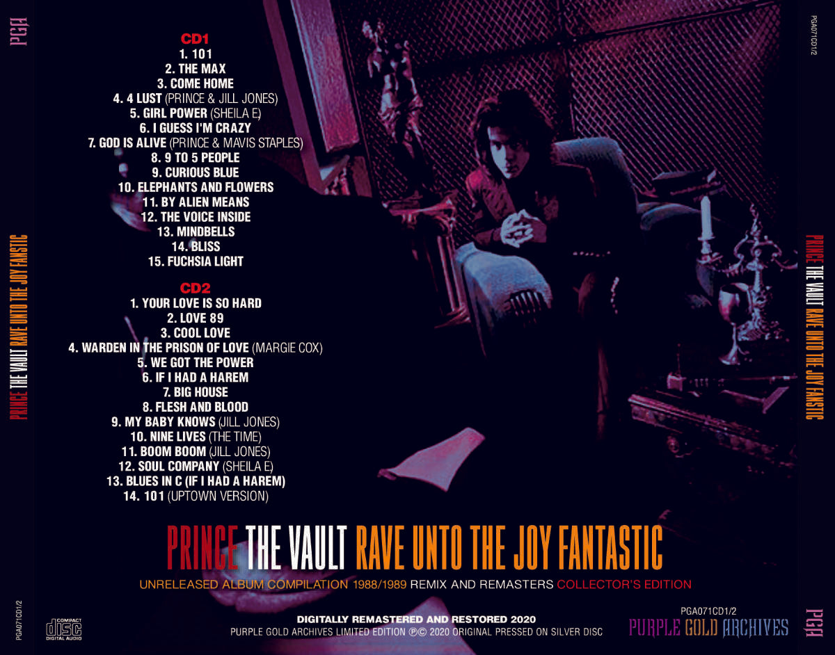 Prince / The Vault Rave Unto The Joy Fantastic (2CD) Unreleased Album 1988 1989