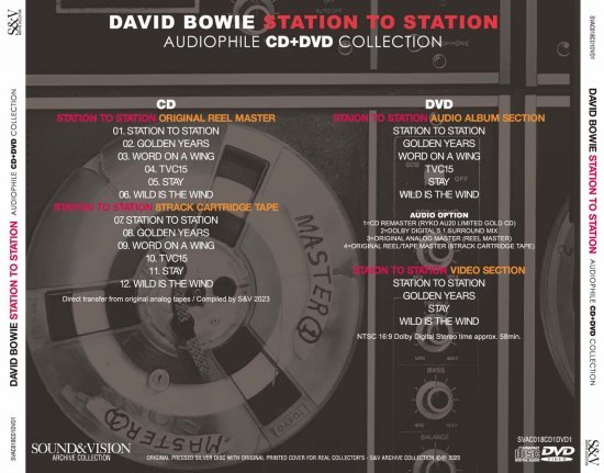 DAVID BOWIE / STATION TO STATION AUDIOPHILE CD/DVD COLLECTION (1CD+1DVD)