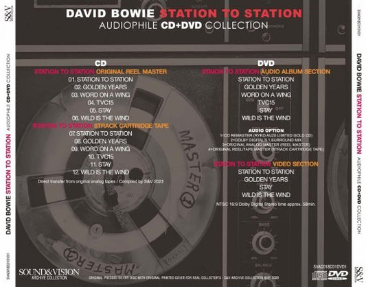DAVID BOWIE / STATION TO STATION AUDIOPHILE CD/DVD COLLECTION (1CD+1DVD)