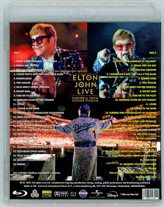 ELTON JOHN / DESPEDIDA DEL ESTADIO DODGER 2022 DOS DÍAS (2 HABITACIONES)