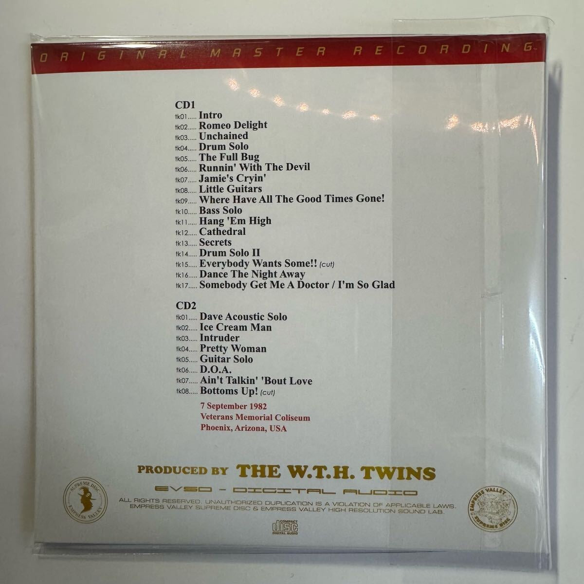 VAN HALEN / Detroit Ritchfield Phoenix Inglewood 1982 SOUNDBOARD 4 NIGHT SET (8CD) Empress Valley New!