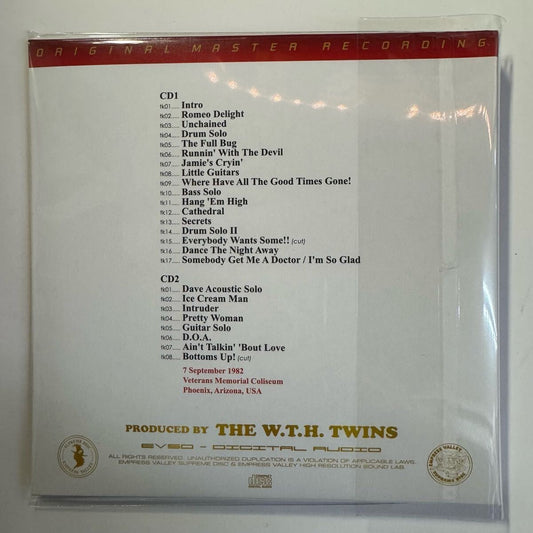 VAN HALEN / Phoenix Night 1982 (2CD) SOUNDBOARD Empress Valley New