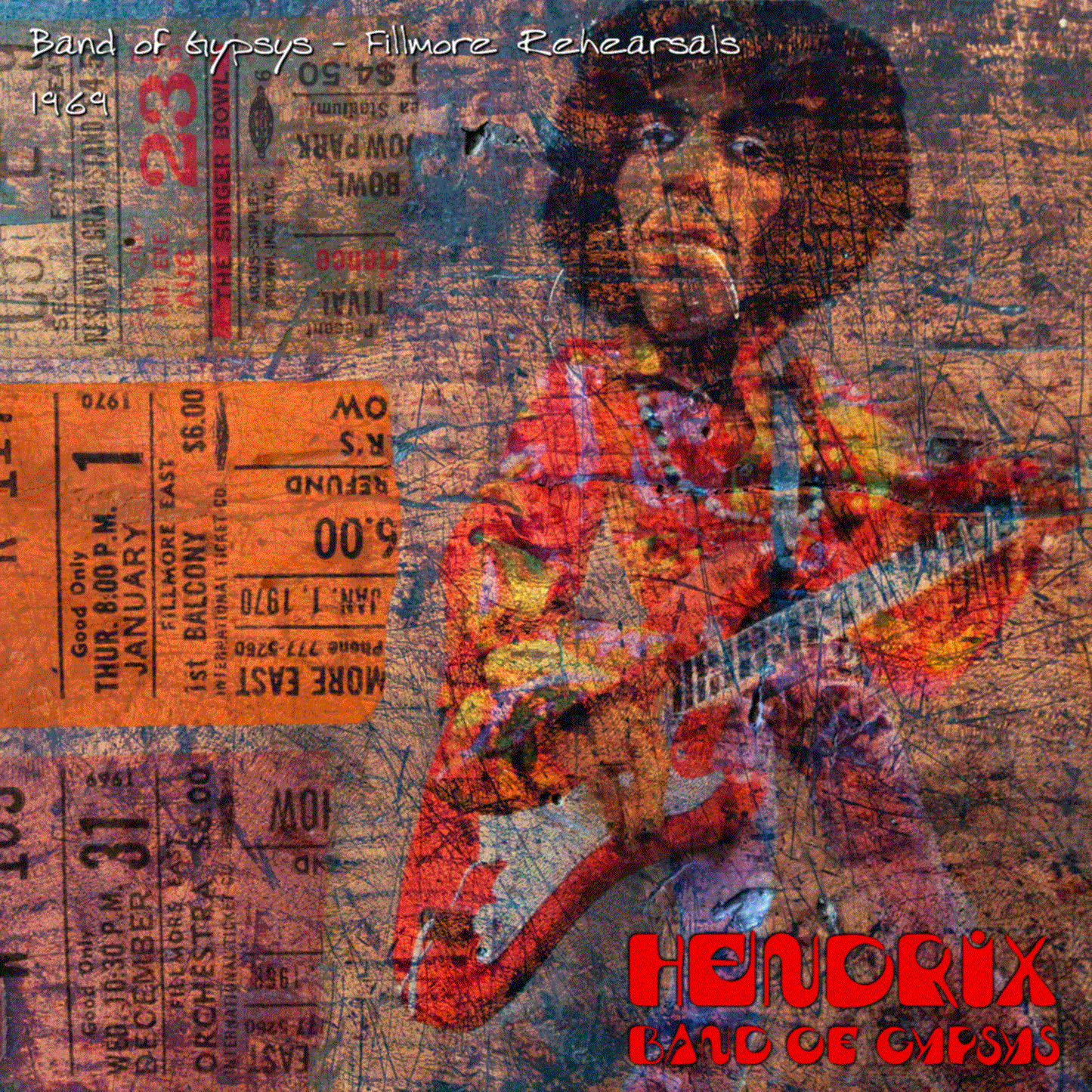 Jimi Hendrix / Fillmore Rehearsals 1969 the Band of Gypsys Dress Rehearsals (2CDR)