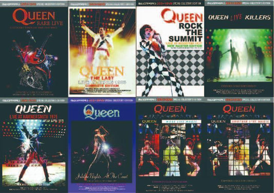 QUEEN / COLLECTOR'S EDITION LIVE ALBUM 8 title set (16CD+15DVD)