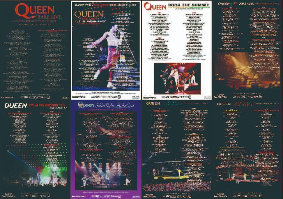 QUEEN / EDICIÓN DE COLECCIONISTA ÁLBUM EN VIVO Conjunto de 8 títulos (16 CD + 15 DVD)