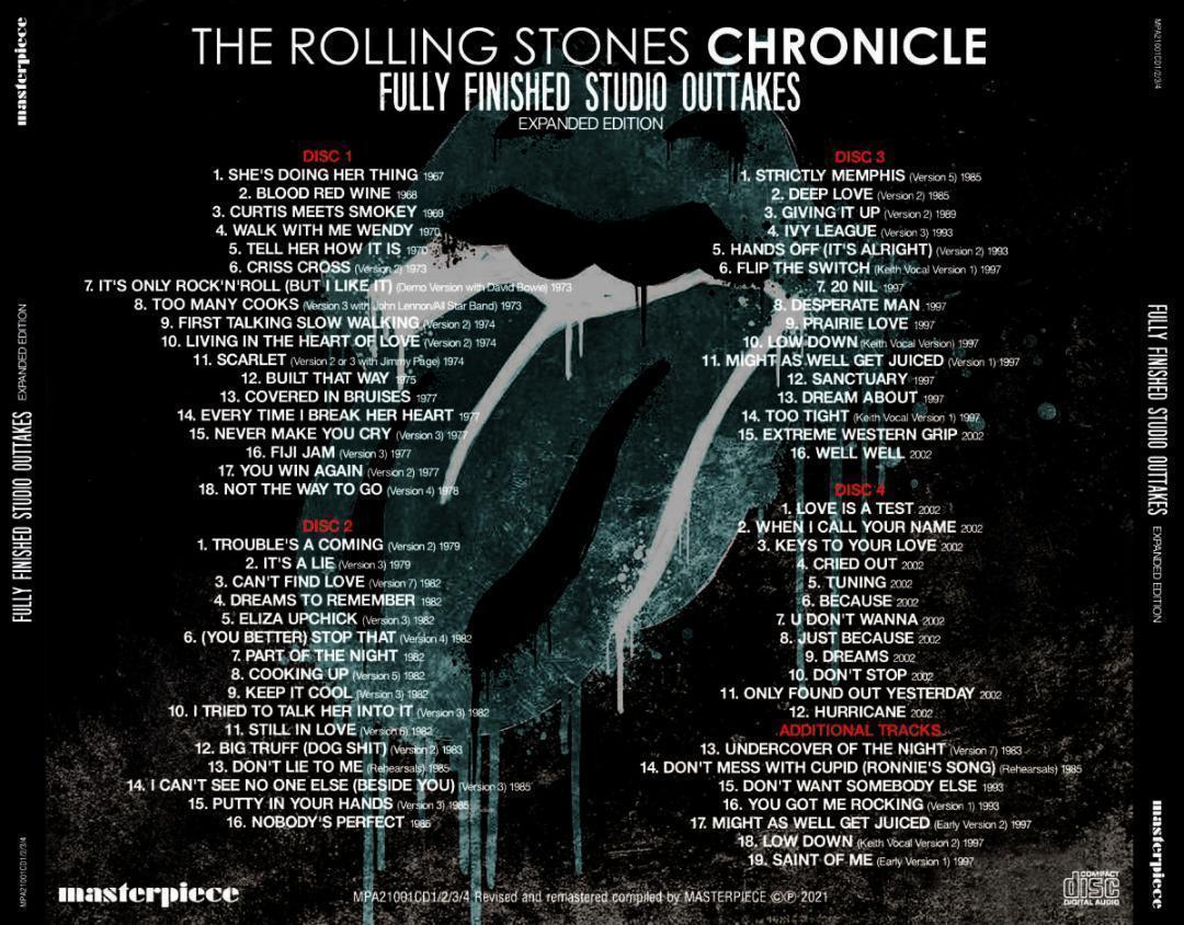 The Rolling Stones / CHRONICLE FULLY FINISHED STUDIO OUTTAKES REVISED AND REMASTERED EXPANDED EDITION 4CD