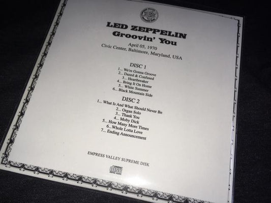 Led Zeppelin / Groovin' You 2CD Empress Valley