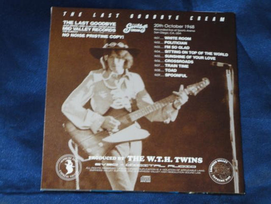CREAM The Last Goodbye 1968 San Diego Performance Soundboard 1 CD
