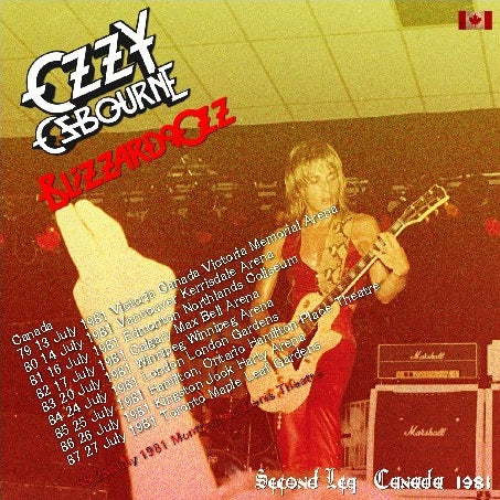 Ozzy Osbourne con Randy Rhoads / Blizzard of Ozz Tour 1981 Seconda tappa Canada (1CDR)