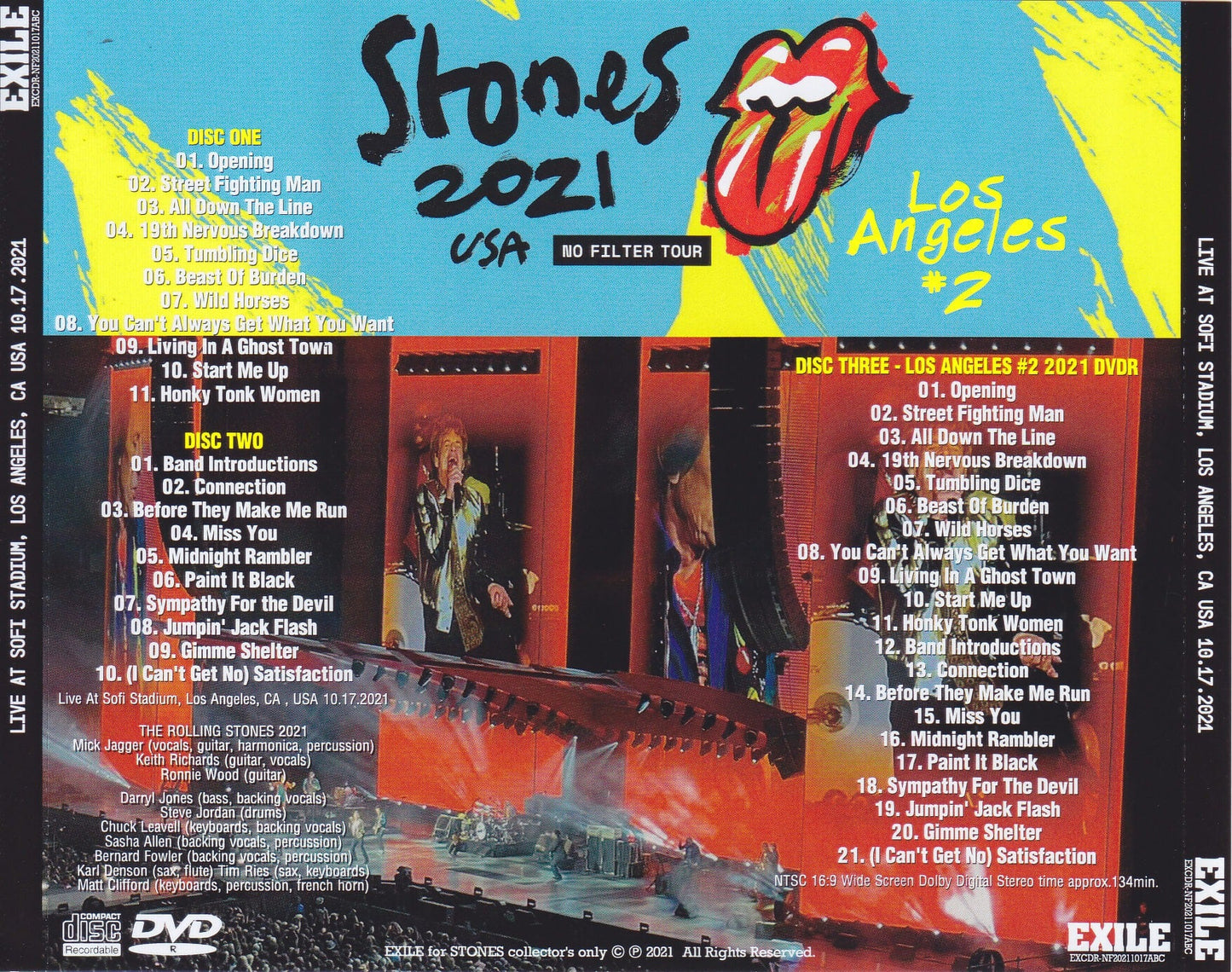 THE ROLLING STONES / ST.LOUIS+NO FILTER US TOUR 2021 LIVE 4 Performances Set (2CD+1DVD) (6CDR+3DVDR)