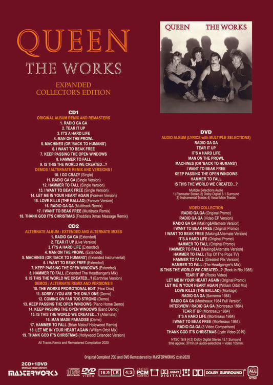 Queen The Works Expanded Collector's Edition 2 CD 1 DVD Tall Case Masterworks