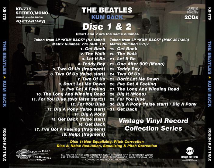 THE BEATLES / KUM BACK (2CD)