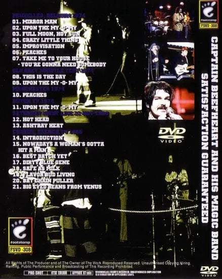CAPTAIN BEEFHEART & HIS MAGIC BAND / SATISFACTION GUARANTEED PRO SHOT (1DVDR)
