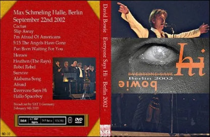 DAVID BOWIE / EVERYONE SAYS HI- BERLIN 2002 (1DVDR)