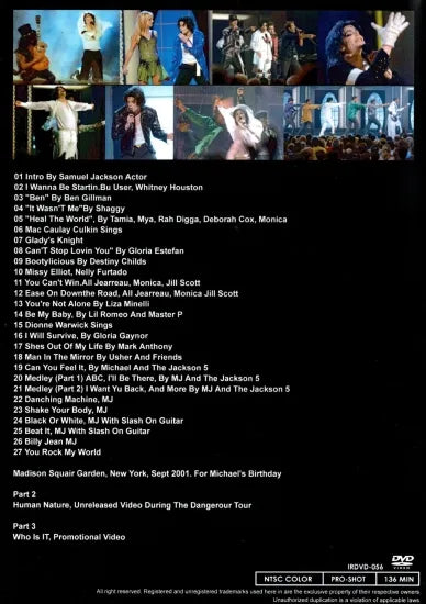 MICHAEL JACKSON / AN INNOCENT GUY ON STAGE (1DVDR)