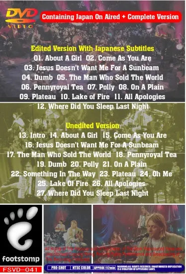 NIRVANA / THE ULTIMATE UNPLUGGED IN NEW YORK 1993 (1DVDR)