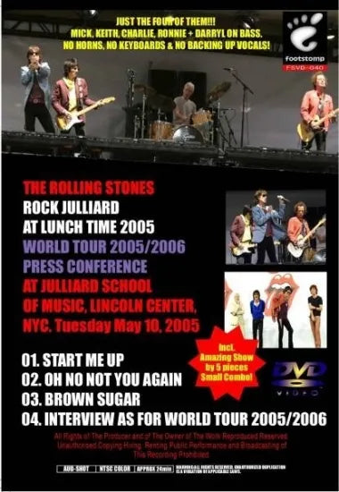 THE ROLLING STONES / ROCK JULLIARD AT LUNCH TIME 2005 (1DVDR)