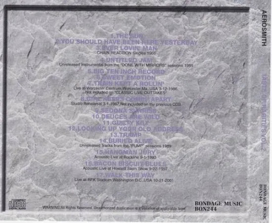 AEROSMITH / TASTE OF RARITIES vol.2 (1CD)
