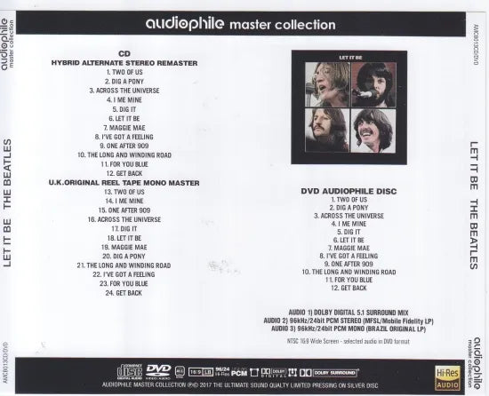 THE BEATLES / LET IT BE (AUDIOPHILE) (1CD+1DVD)