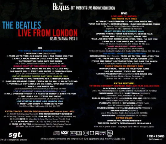 THE BEATLES / LIVE FROM LONDON (1CD+1DVD)