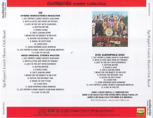 THE BEATLES / SGT.PEPPER'S LONLEY HEART'S CLUB BAND(AUDIOPHILE) (1CD+1DVD)