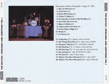 THE BEATLES / UPGRADES AND ADDITIONS VO.1 (1CD)