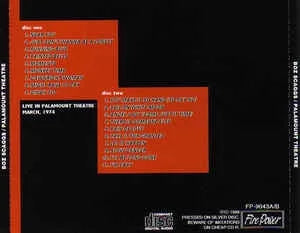 BOZ SCAGGS / PALAMOUNT THEATRE (2CD)
