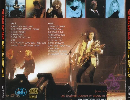 THE BRIAN MAY BAND / BACK TO THE LIGHT TOUR 93 (2CD)