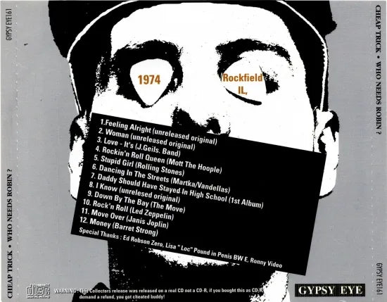 CHEAP TRICK / WHO NEED ROBIN (1CD)