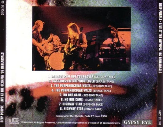 DEEP PURPLE / LIVE AT OLYMPIA '96 REHARSALS (1CD)