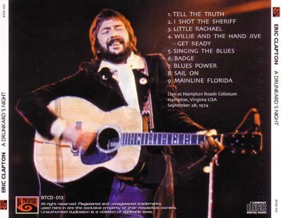 ERIC CLAPTON / A DRUNKARD'S NIGHT (1CD)