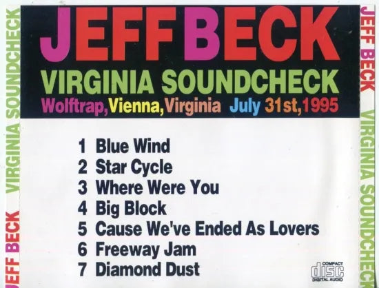 JEFF BECK / VIRGINIA SOUNDCHECK (1CD)