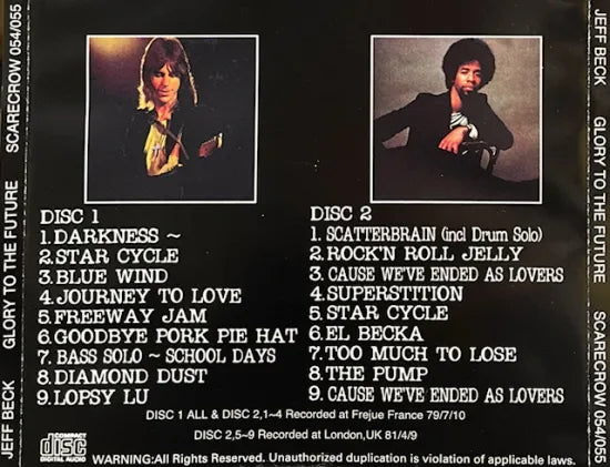 JEFF BECK / GLORY TO THE FUTURE (2CD)