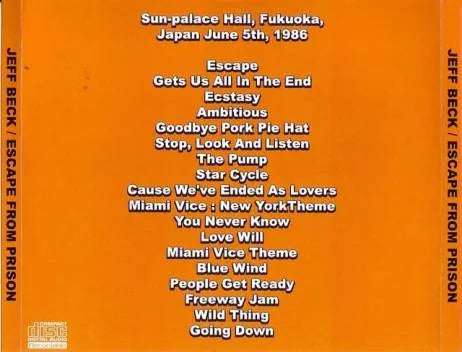 JEFF BECK / ESCAPE FROM PRISON (2CD)